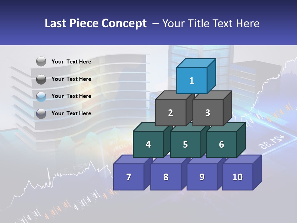 A Business Powerpoint Presentation With Buildings And Graphs PowerPoint Template