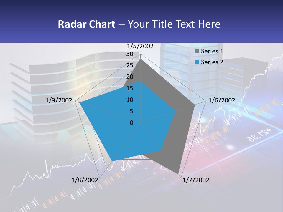 A Business Powerpoint Presentation With Buildings And Graphs PowerPoint Template