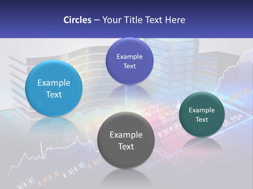 A Business Powerpoint Presentation With Buildings And Graphs PowerPoint Template