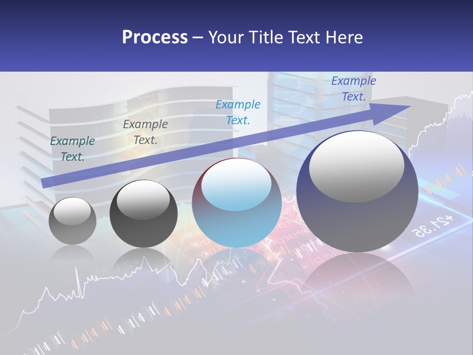 A Business Powerpoint Presentation With Buildings And Graphs PowerPoint Template