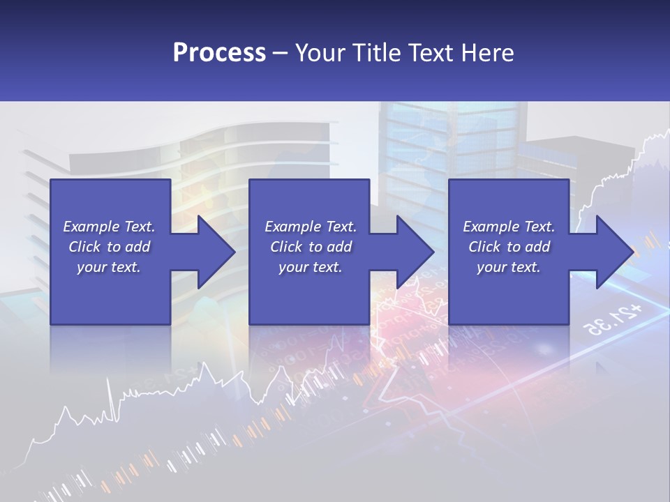 A Business Powerpoint Presentation With Buildings And Graphs PowerPoint Template