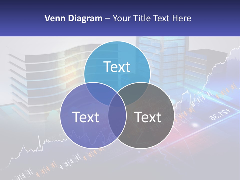A Business Powerpoint Presentation With Buildings And Graphs PowerPoint Template