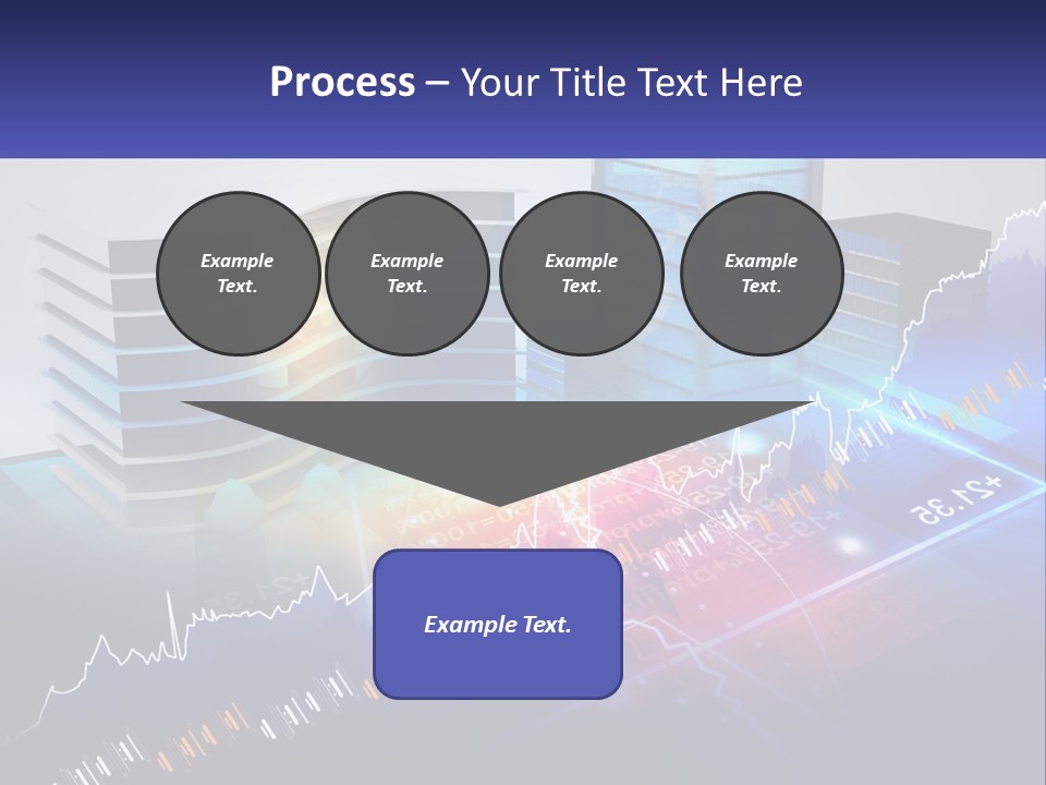 A Business Powerpoint Presentation With Buildings And Graphs PowerPoint Template