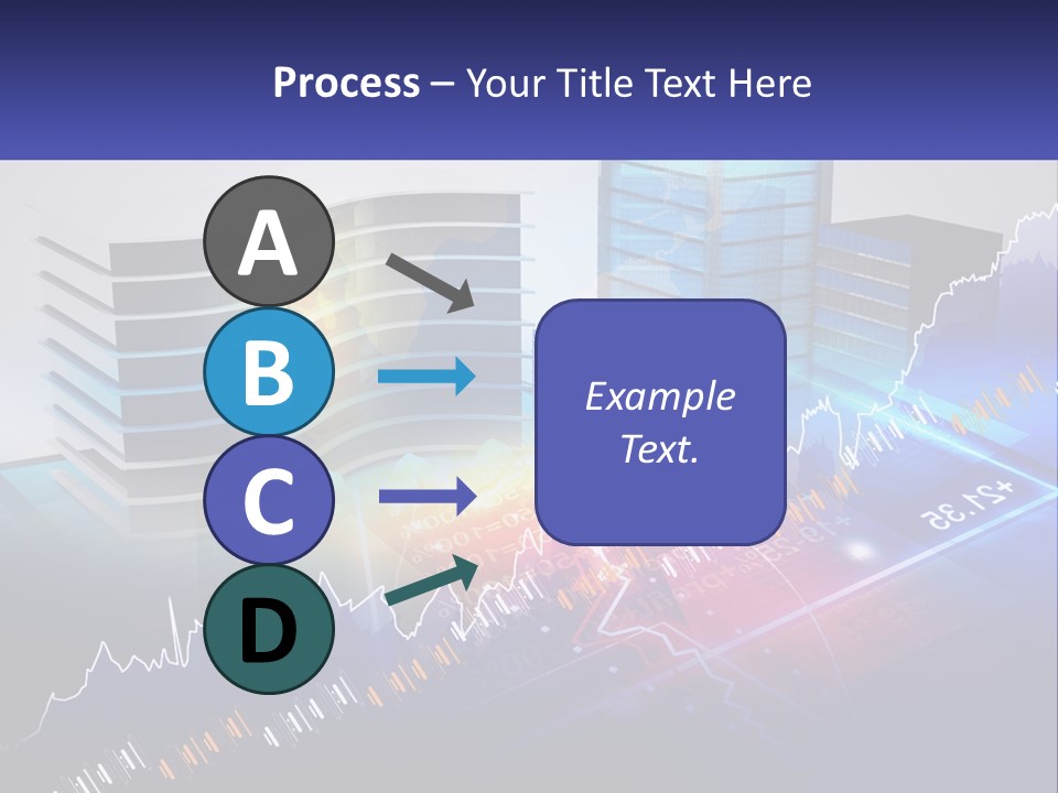 A Business Powerpoint Presentation With Buildings And Graphs PowerPoint Template