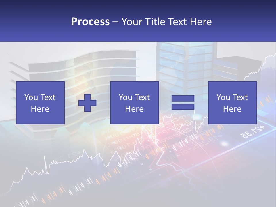 A Business Powerpoint Presentation With Buildings And Graphs PowerPoint Template