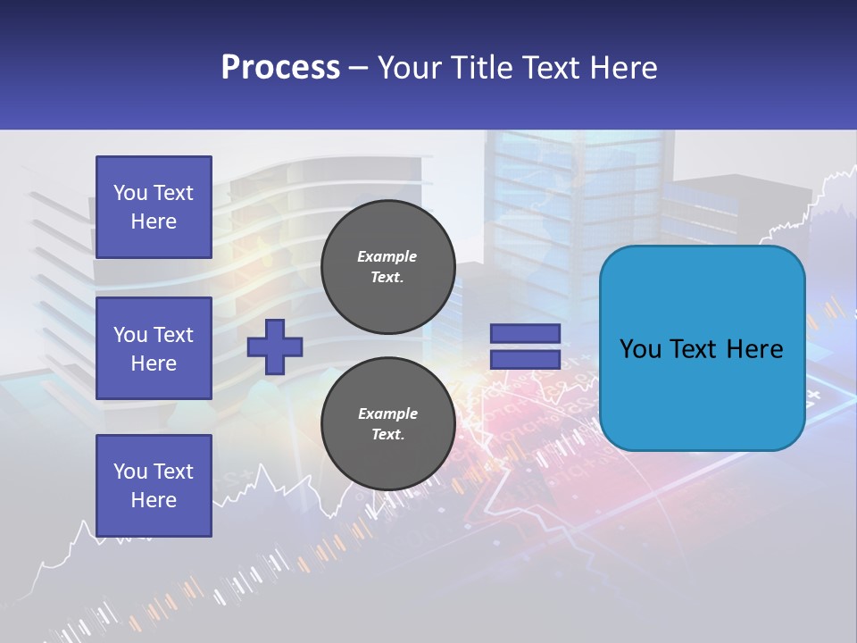 A Business Powerpoint Presentation With Buildings And Graphs PowerPoint Template