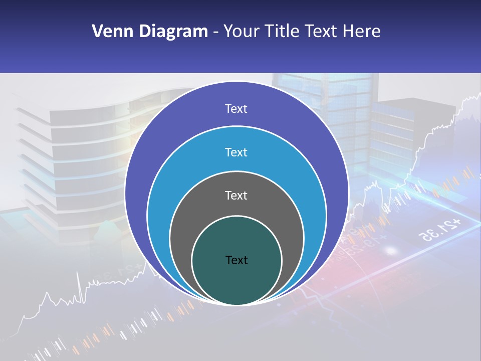 A Business Powerpoint Presentation With Buildings And Graphs PowerPoint Template
