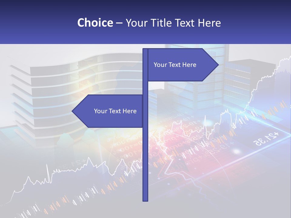 A Business Powerpoint Presentation With Buildings And Graphs PowerPoint Template