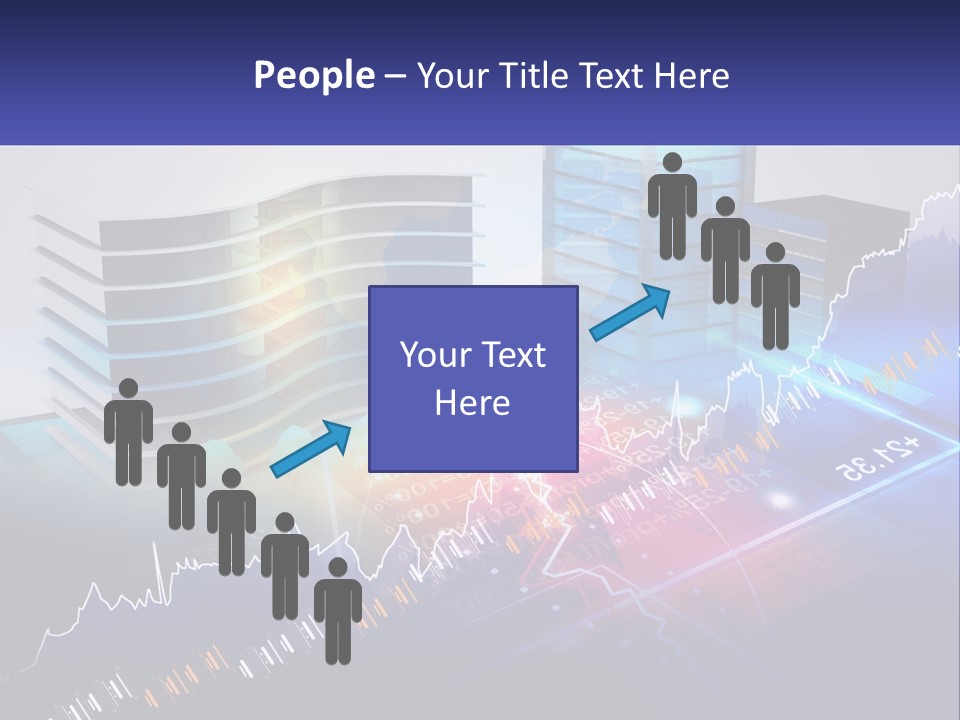 A Business Powerpoint Presentation With Buildings And Graphs PowerPoint Template