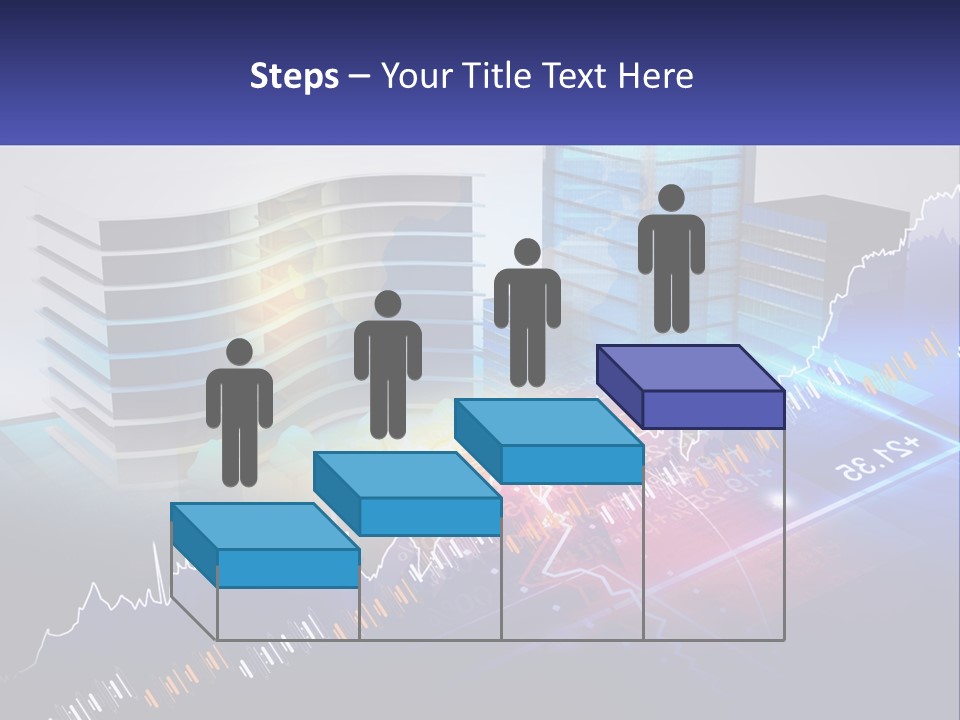A Business Powerpoint Presentation With Buildings And Graphs PowerPoint Template