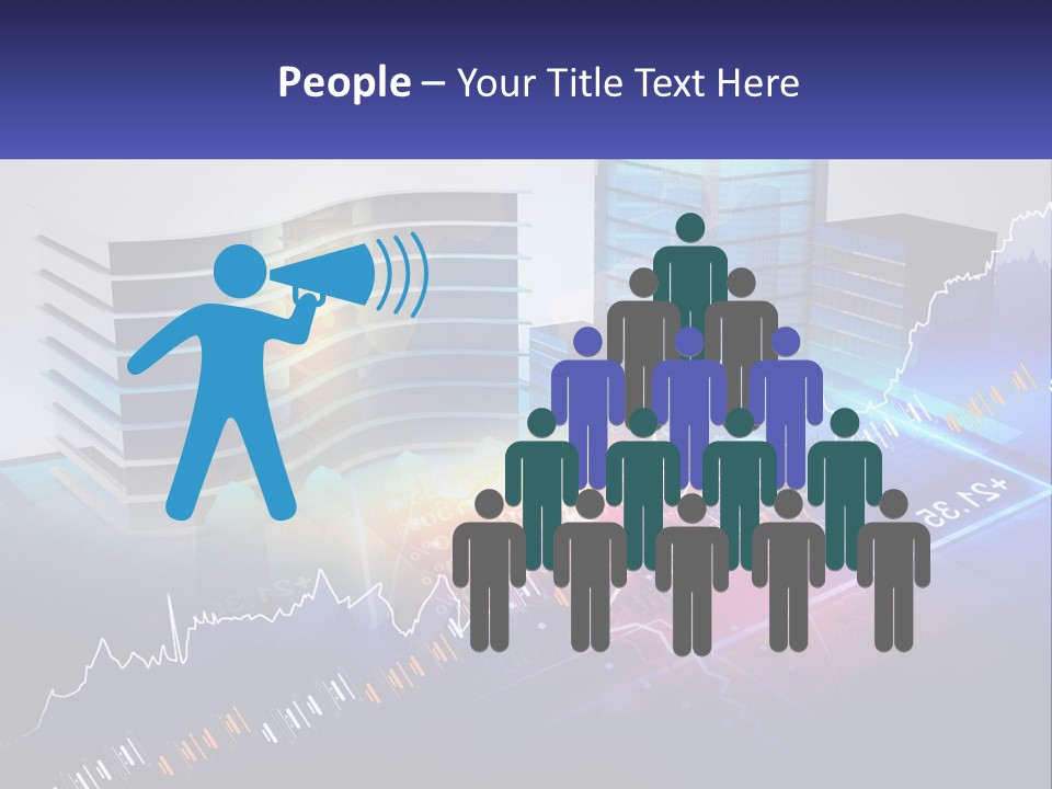 A Business Powerpoint Presentation With Buildings And Graphs PowerPoint Template