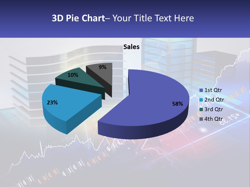 A Business Powerpoint Presentation With Buildings And Graphs PowerPoint Template