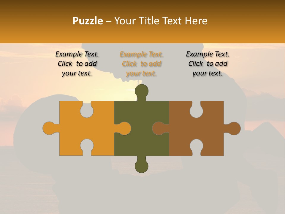 A Silhouette Of A Man Holding A Baby At Sunset PowerPoint Template