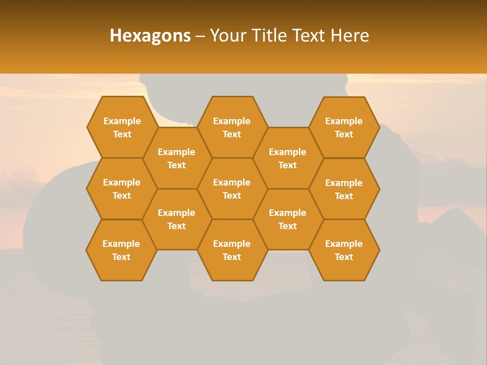 A Silhouette Of A Man Holding A Baby At Sunset PowerPoint Template