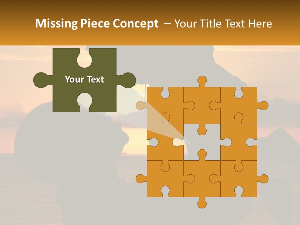 A Silhouette Of A Man Holding A Baby At Sunset PowerPoint Template