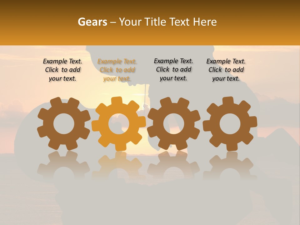 A Silhouette Of A Man Holding A Baby At Sunset PowerPoint Template