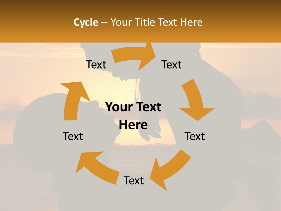 A Silhouette Of A Man Holding A Baby At Sunset PowerPoint Template