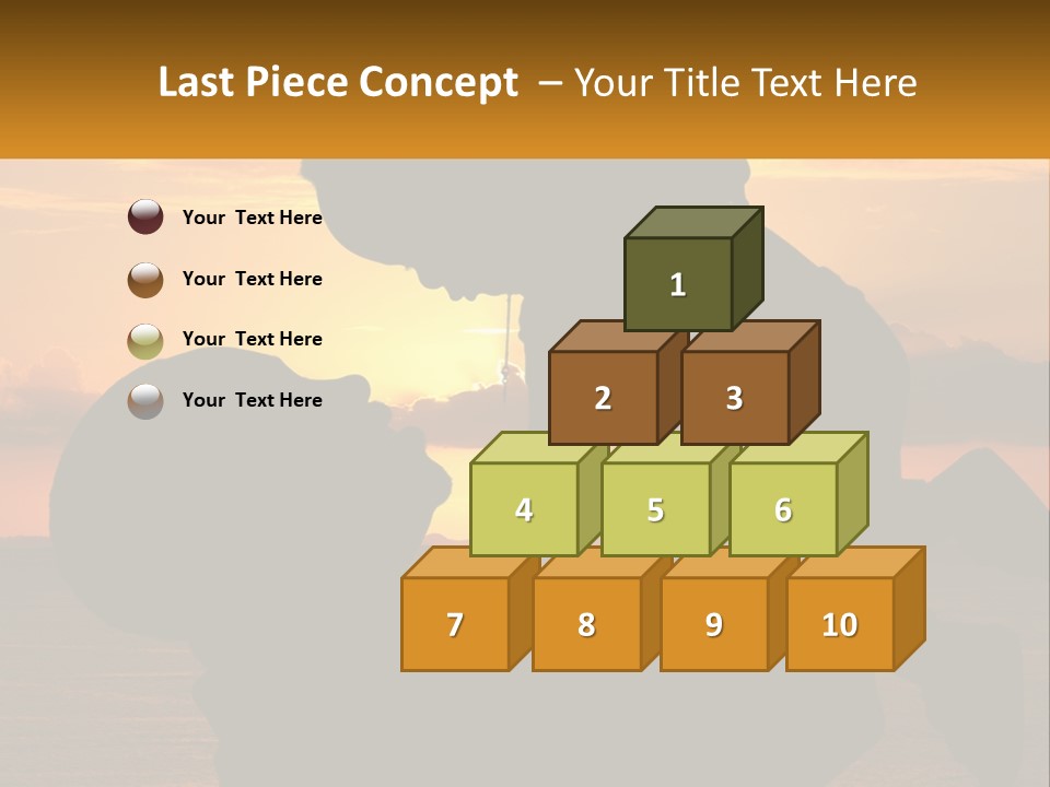 A Silhouette Of A Man Holding A Baby At Sunset PowerPoint Template