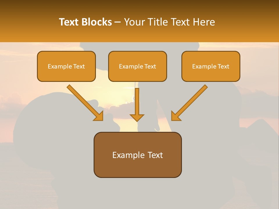 A Silhouette Of A Man Holding A Baby At Sunset PowerPoint Template