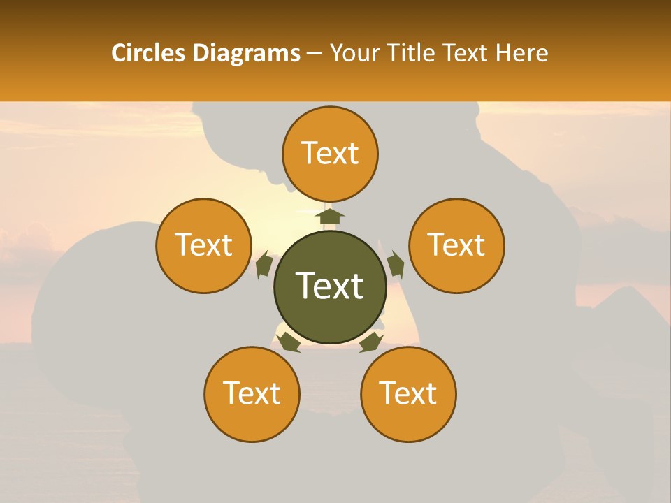 A Silhouette Of A Man Holding A Baby At Sunset PowerPoint Template