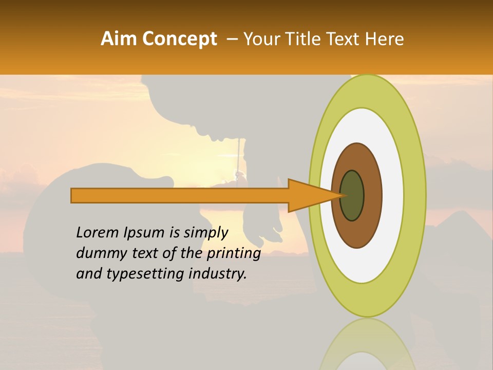 A Silhouette Of A Man Holding A Baby At Sunset PowerPoint Template