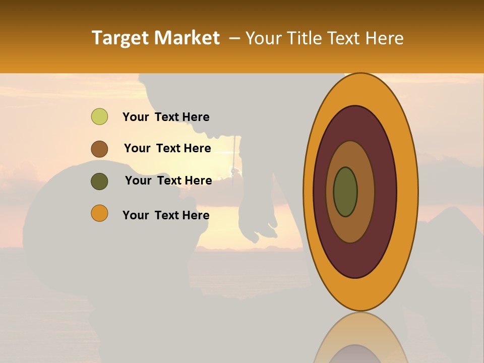 A Silhouette Of A Man Holding A Baby At Sunset PowerPoint Template