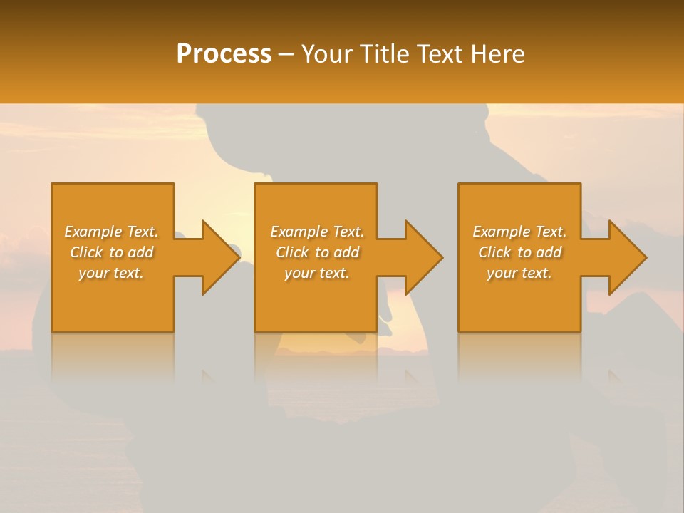 A Silhouette Of A Man Holding A Baby At Sunset PowerPoint Template
