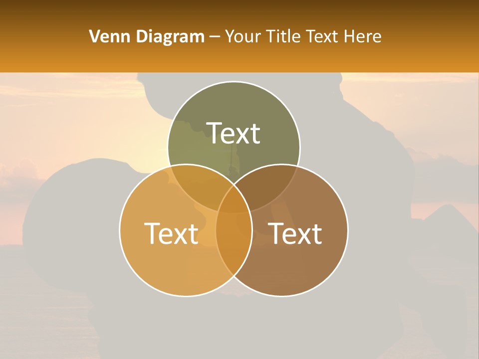 A Silhouette Of A Man Holding A Baby At Sunset PowerPoint Template