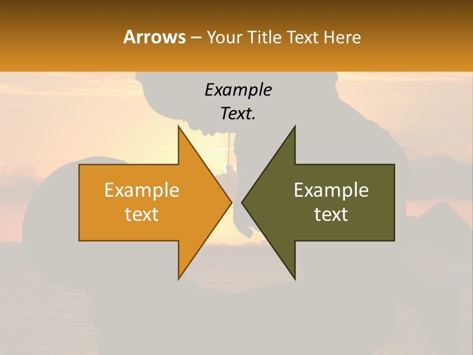 A Silhouette Of A Man Holding A Baby At Sunset PowerPoint Template