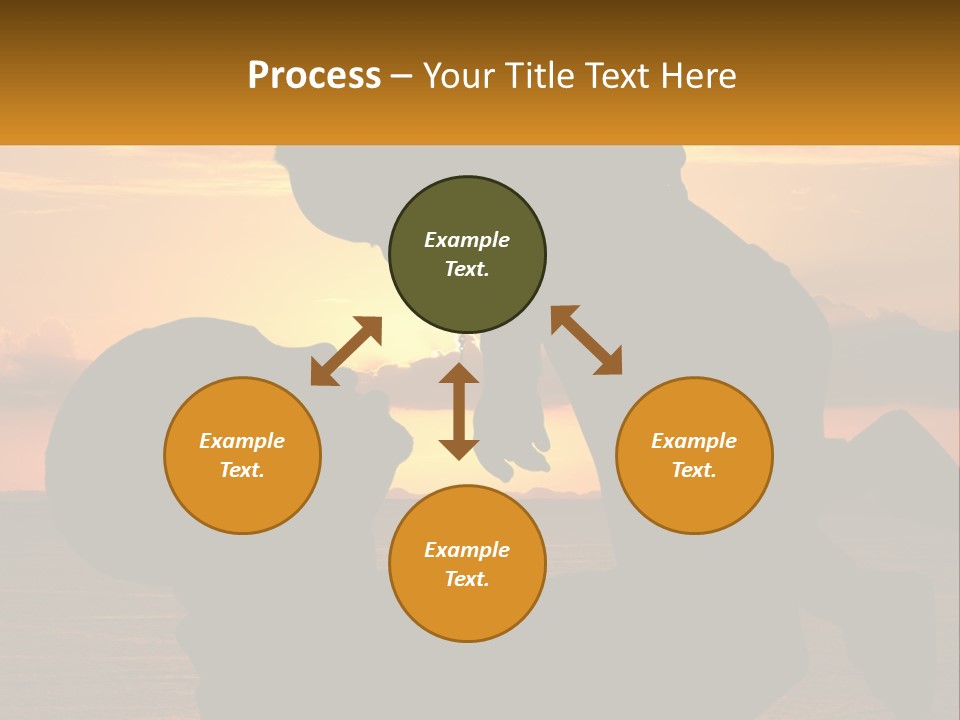 A Silhouette Of A Man Holding A Baby At Sunset PowerPoint Template