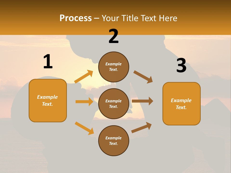 A Silhouette Of A Man Holding A Baby At Sunset PowerPoint Template