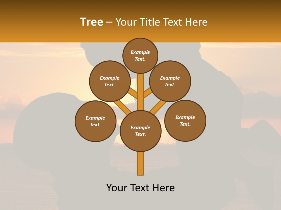 A Silhouette Of A Man Holding A Baby At Sunset PowerPoint Template