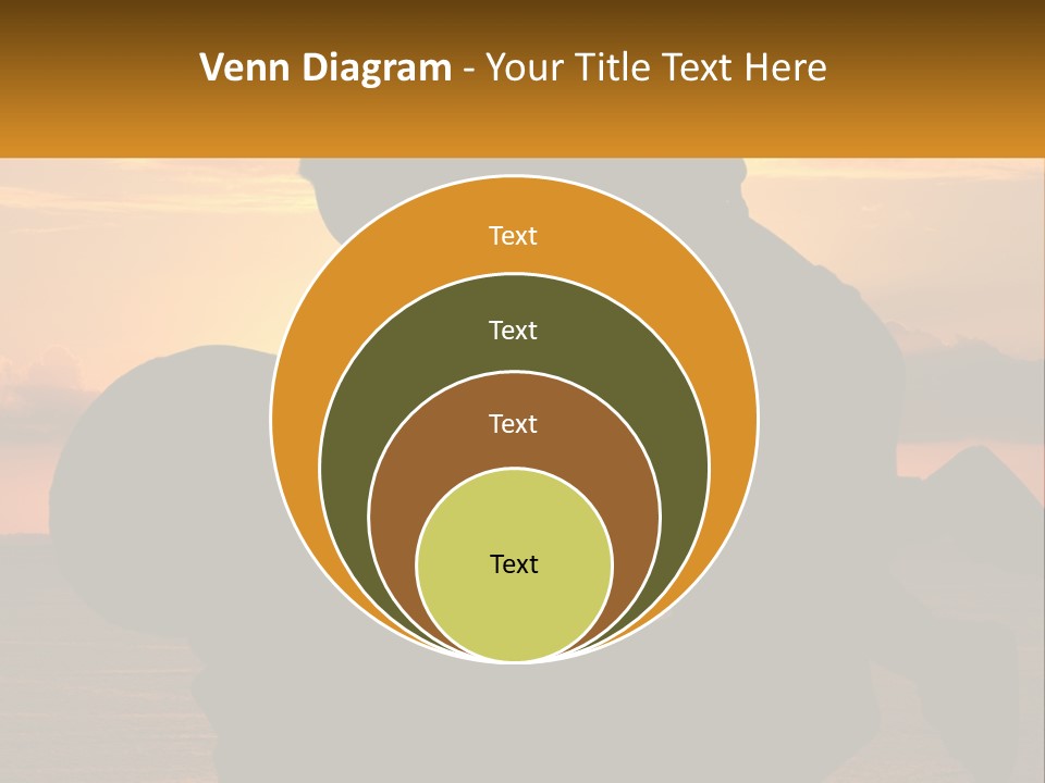 A Silhouette Of A Man Holding A Baby At Sunset PowerPoint Template