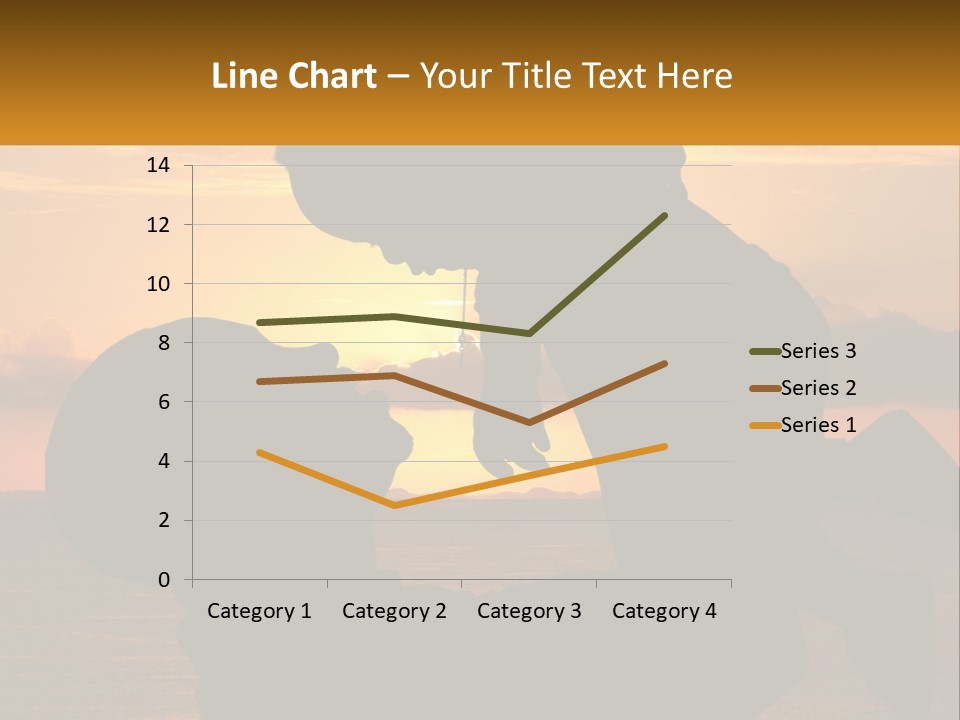 A Silhouette Of A Man Holding A Baby At Sunset PowerPoint Template