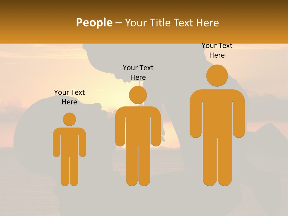 A Silhouette Of A Man Holding A Baby At Sunset PowerPoint Template