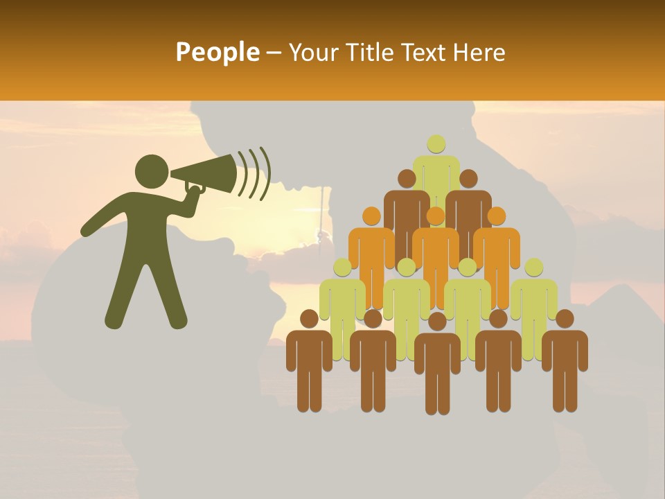 A Silhouette Of A Man Holding A Baby At Sunset PowerPoint Template