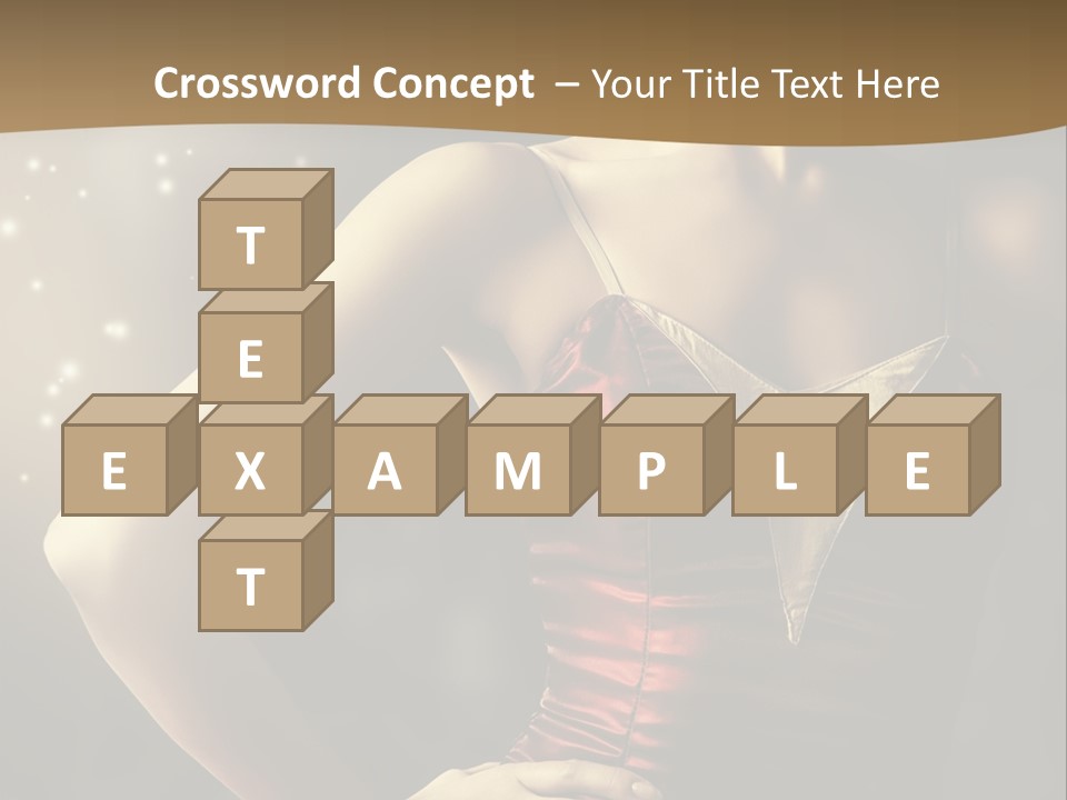 A Beautiful Woman In A Red Dress Powerpoint Template PowerPoint Template