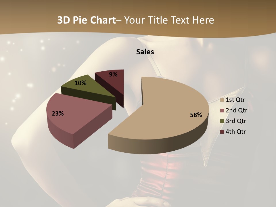 A Beautiful Woman In A Red Dress Powerpoint Template PowerPoint Template