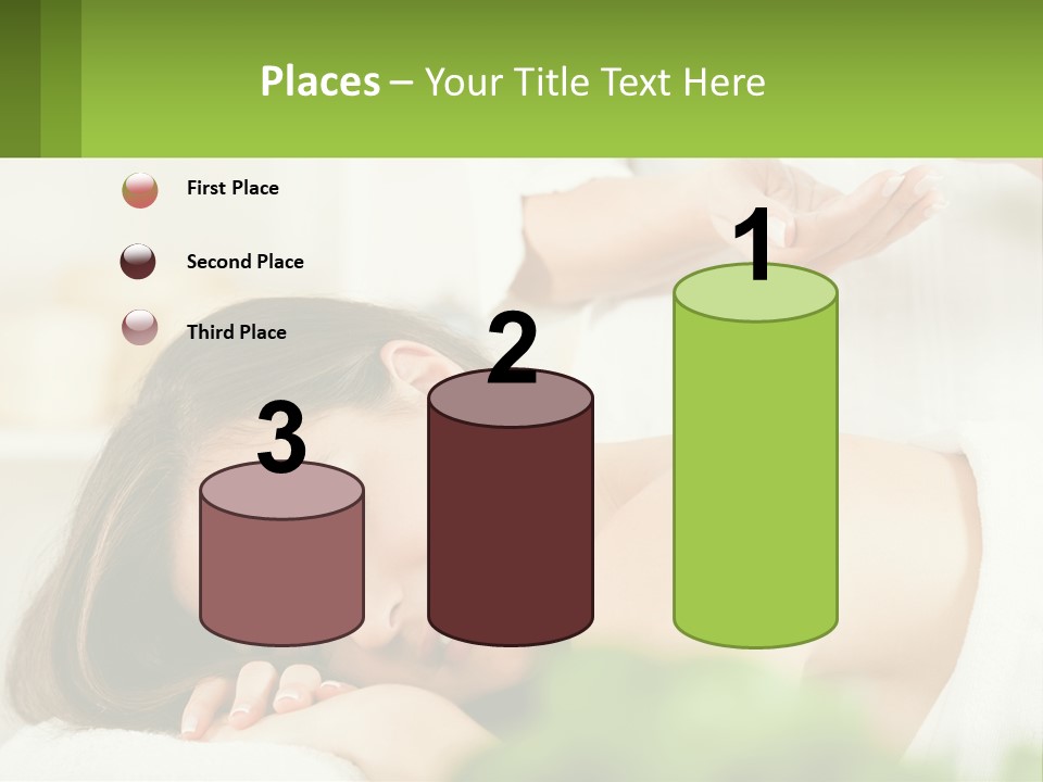 A Woman Getting A Massage With A Bottle Of Wine PowerPoint Template