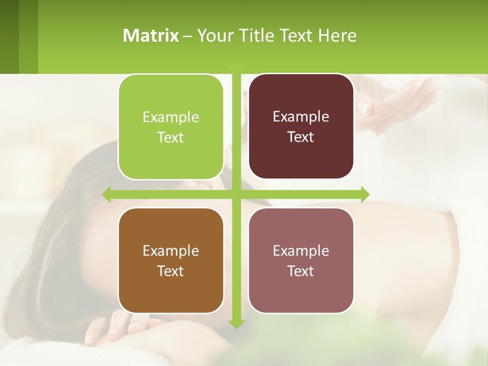 A Woman Getting A Massage With A Bottle Of Wine PowerPoint Template