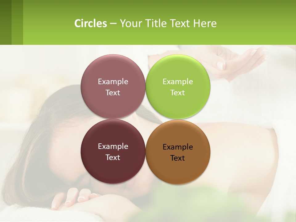 A Woman Getting A Massage With A Bottle Of Wine PowerPoint Template