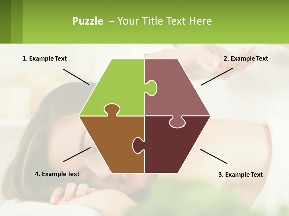 A Woman Getting A Massage With A Bottle Of Wine PowerPoint Template