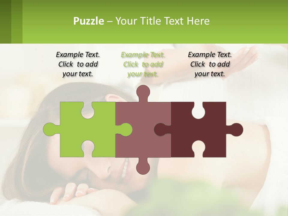 A Woman Getting A Massage With A Bottle Of Wine PowerPoint Template