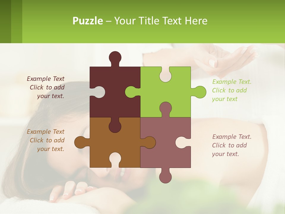 A Woman Getting A Massage With A Bottle Of Wine PowerPoint Template