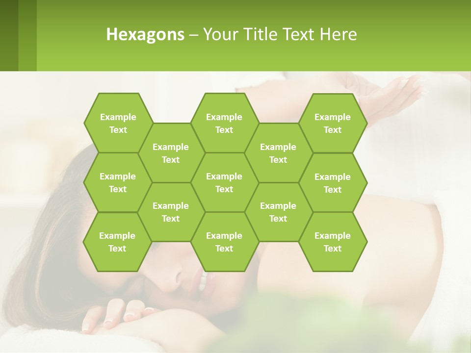 A Woman Getting A Massage With A Bottle Of Wine PowerPoint Template