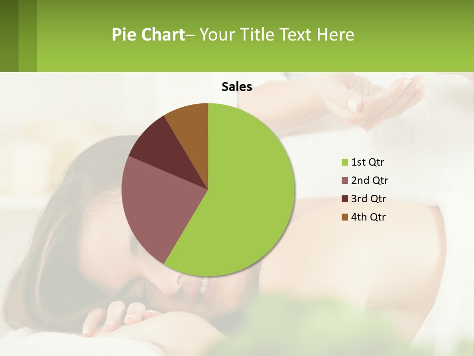 A Woman Getting A Massage With A Bottle Of Wine PowerPoint Template