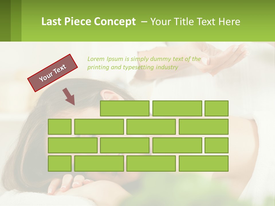 A Woman Getting A Massage With A Bottle Of Wine PowerPoint Template