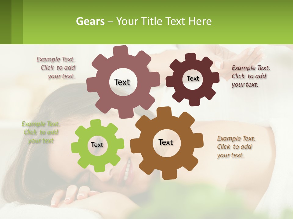 A Woman Getting A Massage With A Bottle Of Wine PowerPoint Template