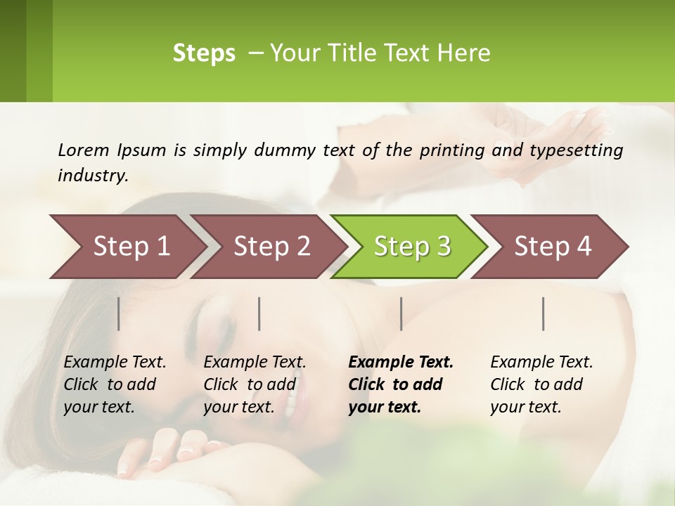 A Woman Getting A Massage With A Bottle Of Wine PowerPoint Template