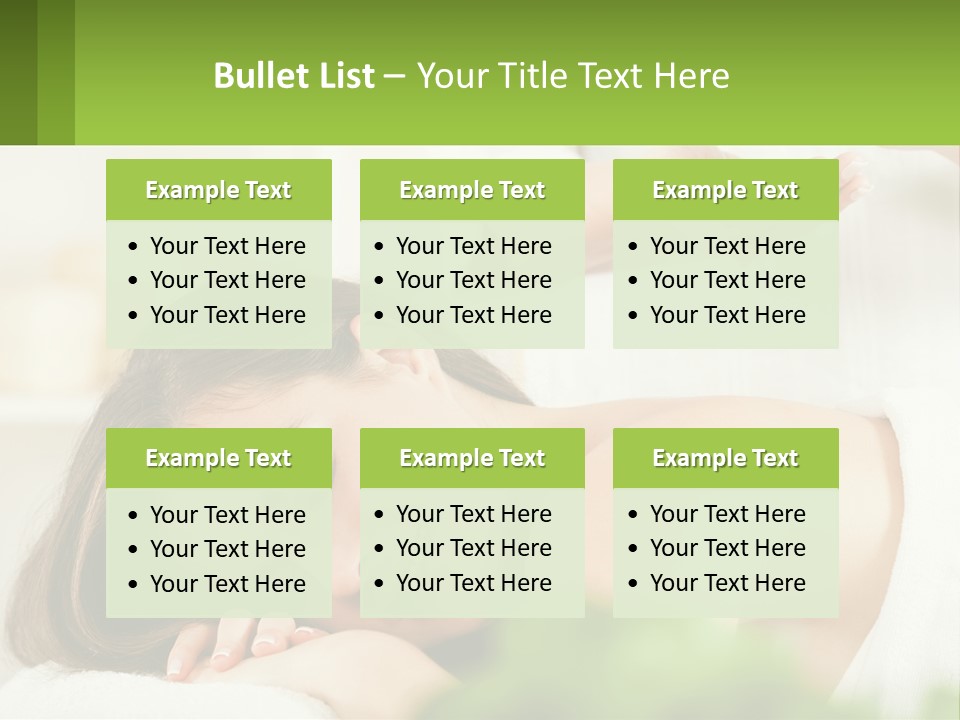 A Woman Getting A Massage With A Bottle Of Wine PowerPoint Template